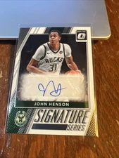 John Henson 2017-18 Panini Donruss Optic Signature Series Auto #33 Bucks NM-MT