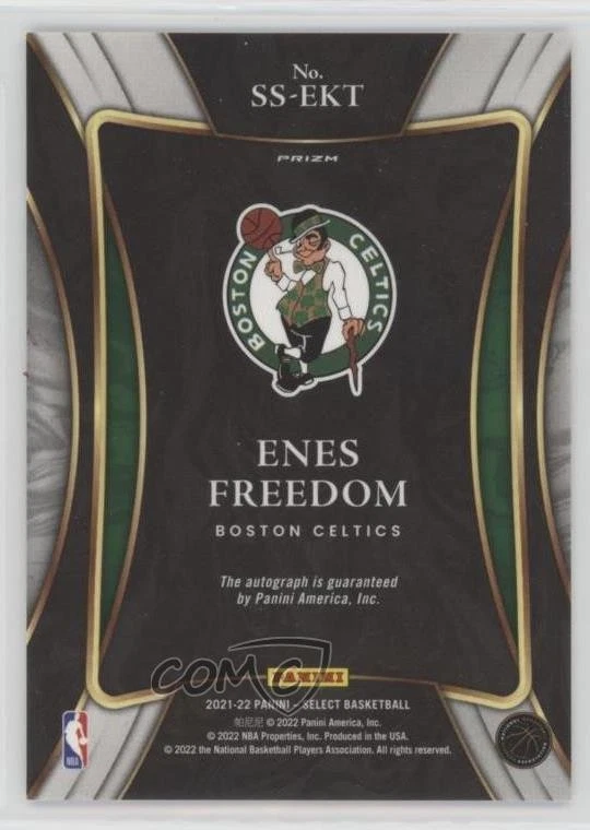 2021-22 Panini Select Signature Selections Silver Prizm Enes Kanter Freedom Auto - Image 2 of 2
