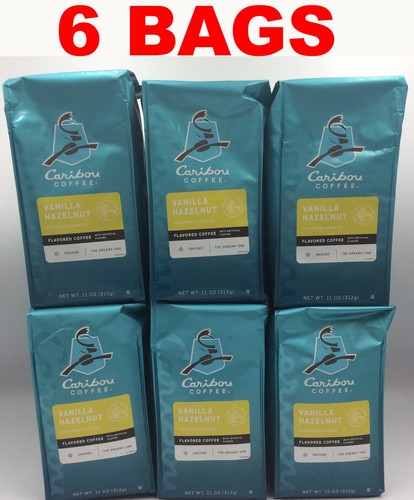 Caribou Coffee Vanilla Hazelnut Ground Coffee Medium Roast 6 x 11 oz ☕SEPT/2026☕