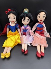 Disney Store Princess Snow White  Mulan 20" Plush Doll Stuffed Toy Authentic