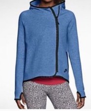 Nike Womens Sportswear Tech Fleece Blue Full-Zip Hoodie Jacket 135