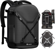 Hardshell Camera Backpack Bag - 3-Side Hard Case Professional Camera Bag with 14
