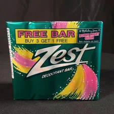 Lot of 4 Vintage 80s Zest Deodorant Bath Bar Soap 5oz New NOS
