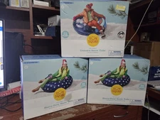3 Packs Sun Squad Double 1-Person Snow Tube Inflatable New! Blue Color . Heavy-D