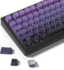 Double Shot PBT Keycaps Set,Shine through Keycaps 60 75 ,OEM Profile Keyboard K