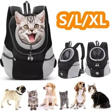 Pet Dog Carrier Puppy Travel Mesh Backpack Front Travel Portable Shoulder Bag Uk