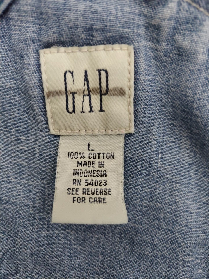 Mono corto con tirantes Y2K Gap para mujer grande azul de mezclilla pantalones cortos de colección entrepierna de 4" Foto 3 de 4