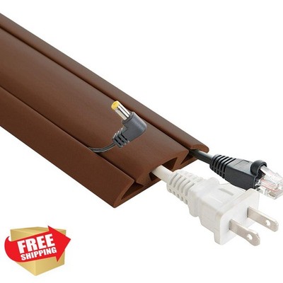 UT Wire 30 ft Brown Floor Cord Protector