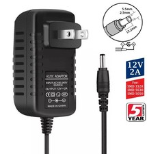 100-240V AC DC 12V 1A 2A Power Supply Adapter Transformer 5.5mmx2.5mm lot 50PCS