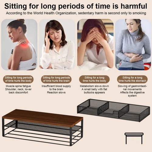 2 Tier Computer Monitor Stand Riser with Drawer Desk Organizer Monitor Riser - Afbeelding 6 van 16