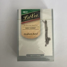 RICO LA VOZ BASS CLARINET REEDS (10 REEDS) MEDIUM HARD SEALED BOX