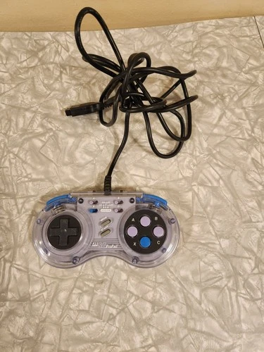 Sega Genesis ProPad Clear Turbo Controller Transparent Vintage Gaming