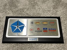 Mopar Master Parts Dealer Clock Plaque W Mopar Logos 1933-1990 Vintage Read