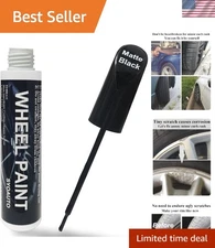 Matte Black Rim Touch Up Paint Pen - Quick Rust Repair for Car Wheels