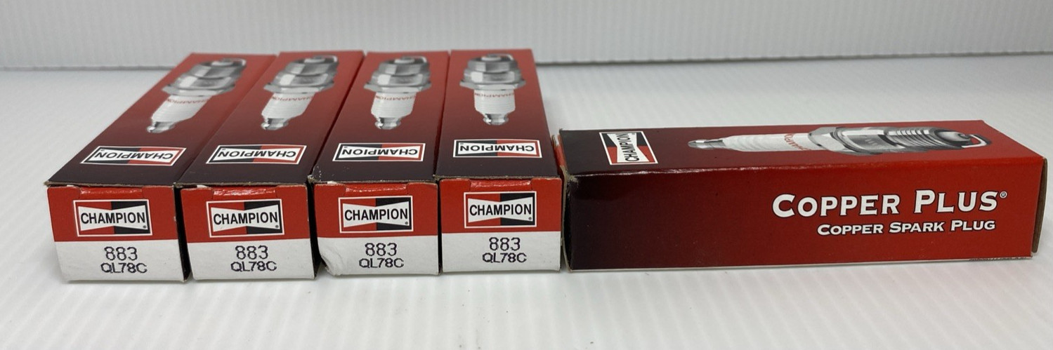 Lot of 5 Champion Copper Plus Spark Plugs 883 QL78C