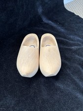 Vintage Hand Carved Wooden Dutch Clogs Made In Holland. Child Size