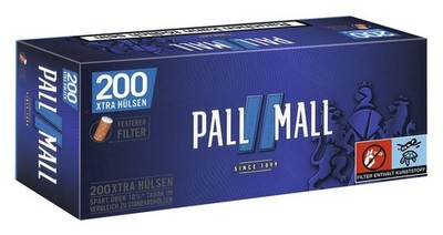 Pall Mall Hülsen Blue Filterhülsen Zigarettenhülsen (5x200 Hülsen)