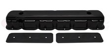 Black Steel Valve Cover Side Plates Kit For 19621974 Chevy Inline 6