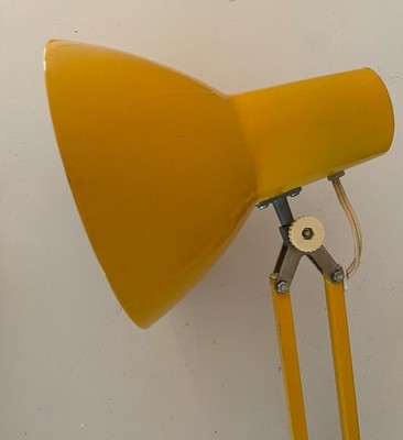 MAXAM Denmark Vintage Yellow Metal Desk Lamp with Clamp Works | eBay