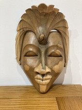 Wooden Hand Carved Mask unknown identity (T10)