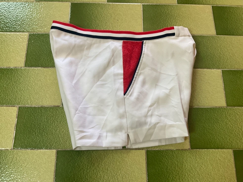 Vintage 80s Bjorn Borg Shorts Tennis Sports White Zipper Fly Size USA 28” Italy - Image 3 of 4
