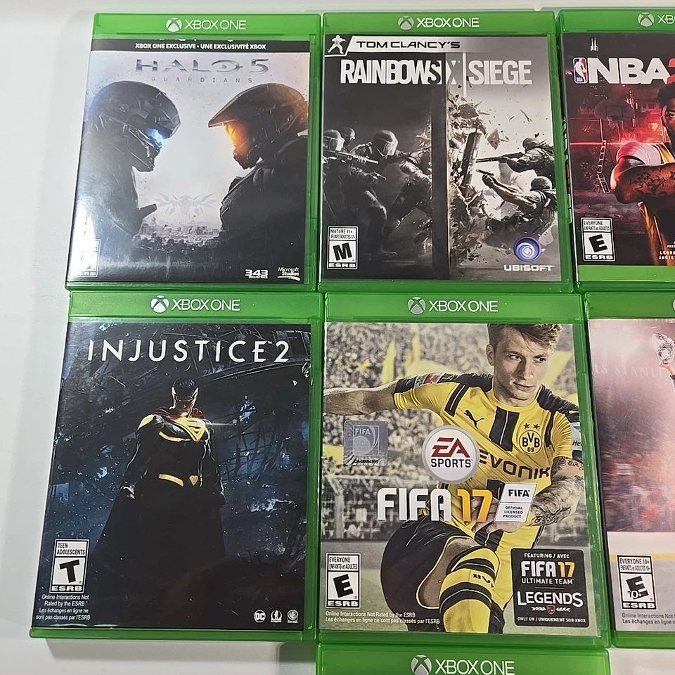 Xbox Series X/Xbox One Games LOT (Injustice 2, Rainbow Six Siege, Halo 5) Tested - Image 2 of 4