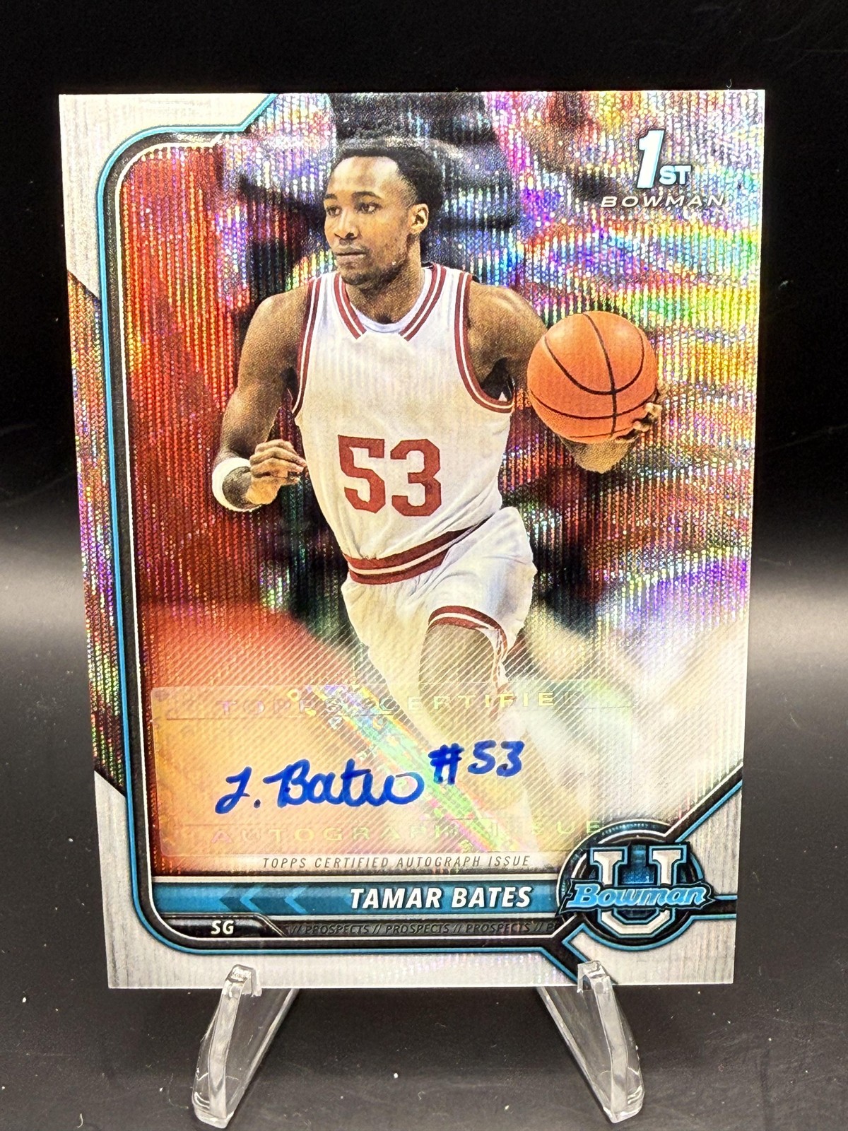 2021-22 Bowman University #BCPA-TB Tamar Bates Chrome Prospect Auto /199