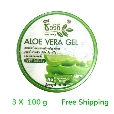 3X ALOE VERA SOOTHING GEL SUN BURN ,Moisturizer  FACE AND BODY  100 g.