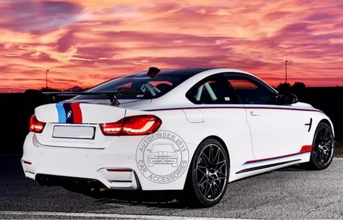 Graphics Tricolor Racing Stripe Car Sticker For BMW M4 M3 M5 M Performance Decal - Picture 3 of 12