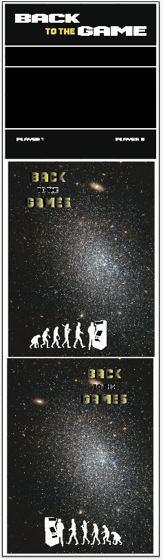 Stickers Bartop Back to the Game pour habiller votre borne arcade de salon retro