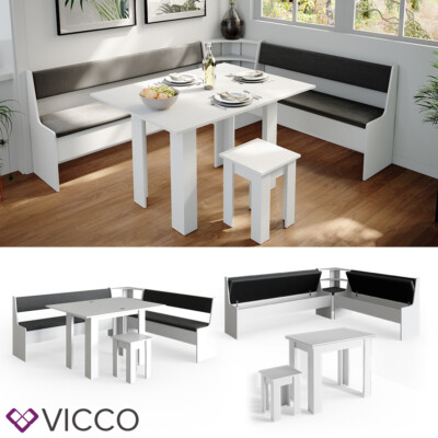 Groupe de bancs d'angle Groupe de sièges de cuisine Banc Table Tabouret Esal Mini ONE SIZE