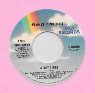 PLANT P PROJECT * 45 * What I See / Behind The Barrier * 1984 * PINK Wax * MINT