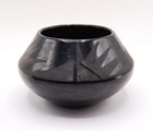 Antique San Ildefonso Blackware Historic Geometric Designs Unsigned 5.5" W — photo 4
