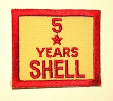 Shell Oil & Gas Employee Sleeve 5 Years of Service Emblem Patch New NOS 1980s
