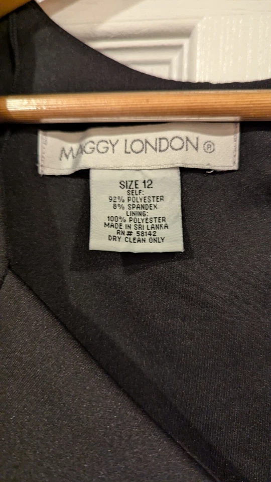 Vestido Vaina Maggy London Bodycon Sexy Jersey Tejido Talla 12 LBD Elástico Formal Foto 3 de 3