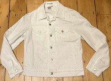 American Apparel Jeans 100% Cotton White Denim Jacket Size Xs Bnwot