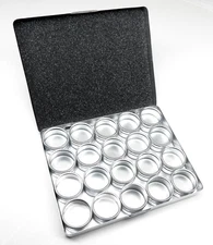 Organizer Storage Case Crafts Beads Jewelry Tray 20 Glass Top Containers Utility