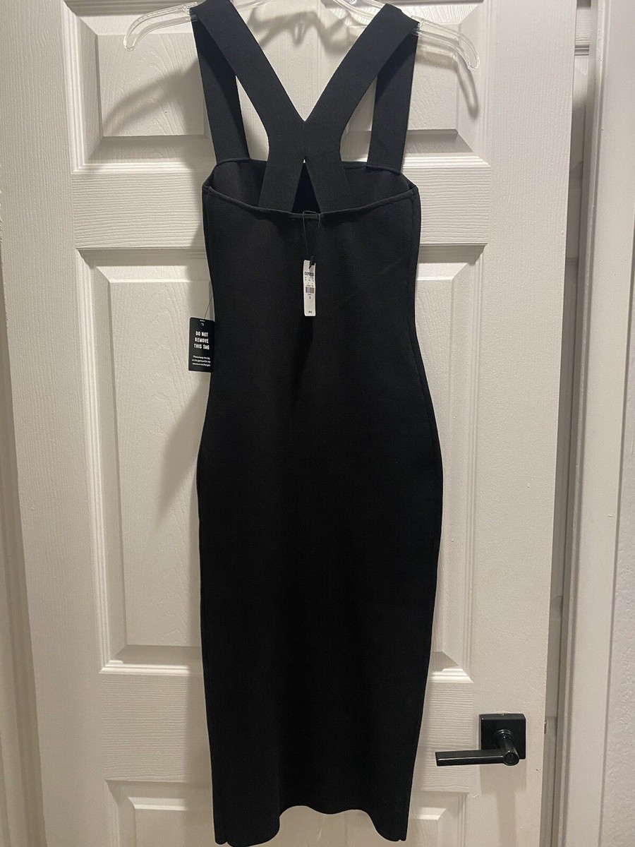 Express Bodycontour women's bodycon midi dress size XS BLACK