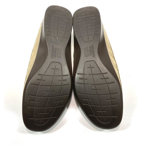 SAS Womens Beige Roamer Sage Vented Elastic Round Toe Comfort Shoe Size 10 - Picture 8 of 10