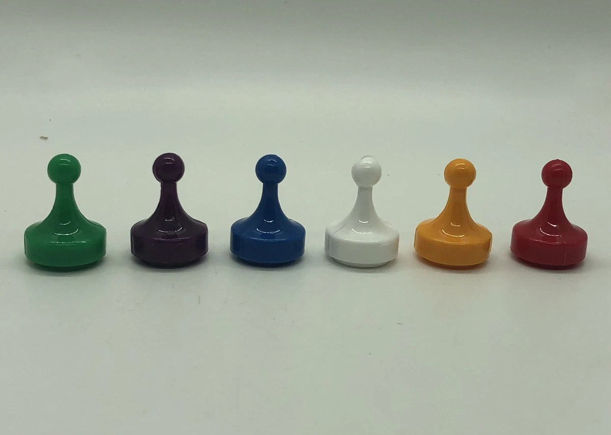 2013 Clue Board Game Replacement Pieces Parts All 6 Character Tokens Movers  Pawn | eBay