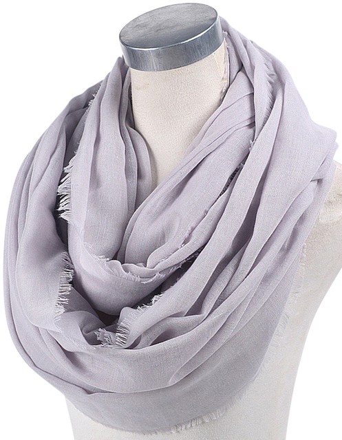 Silver Grey Mobius Infinity Scarf Snood Cowl Tube Moebius Shawl CJ Apparel *NEW*
