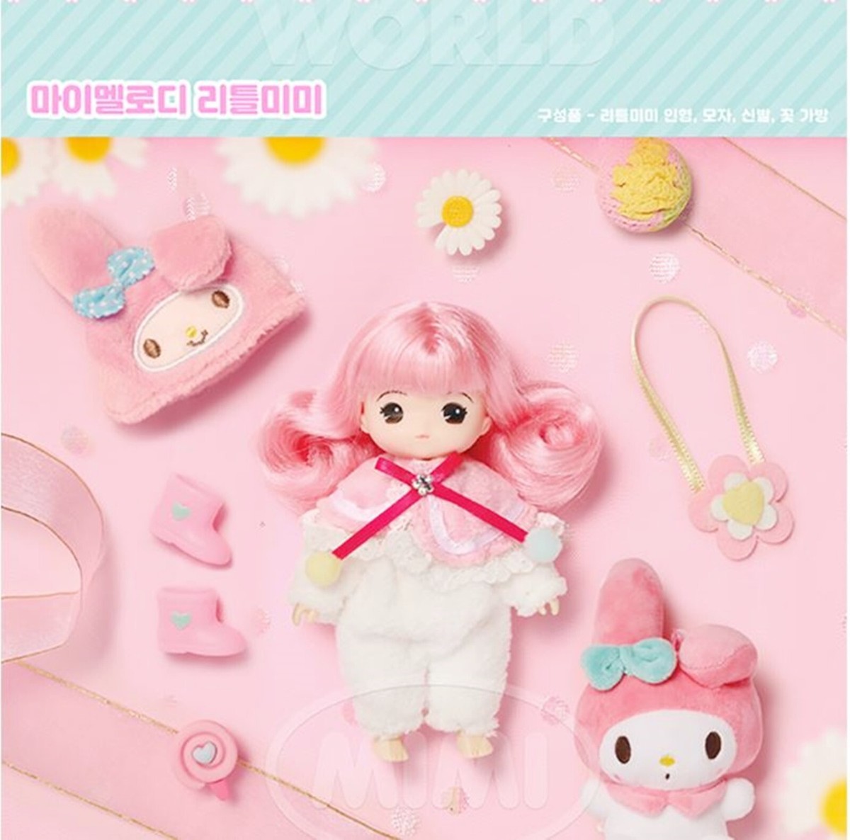 Sanrio Characters x Little Mimi MY MELODY Doll Play Figure Girl