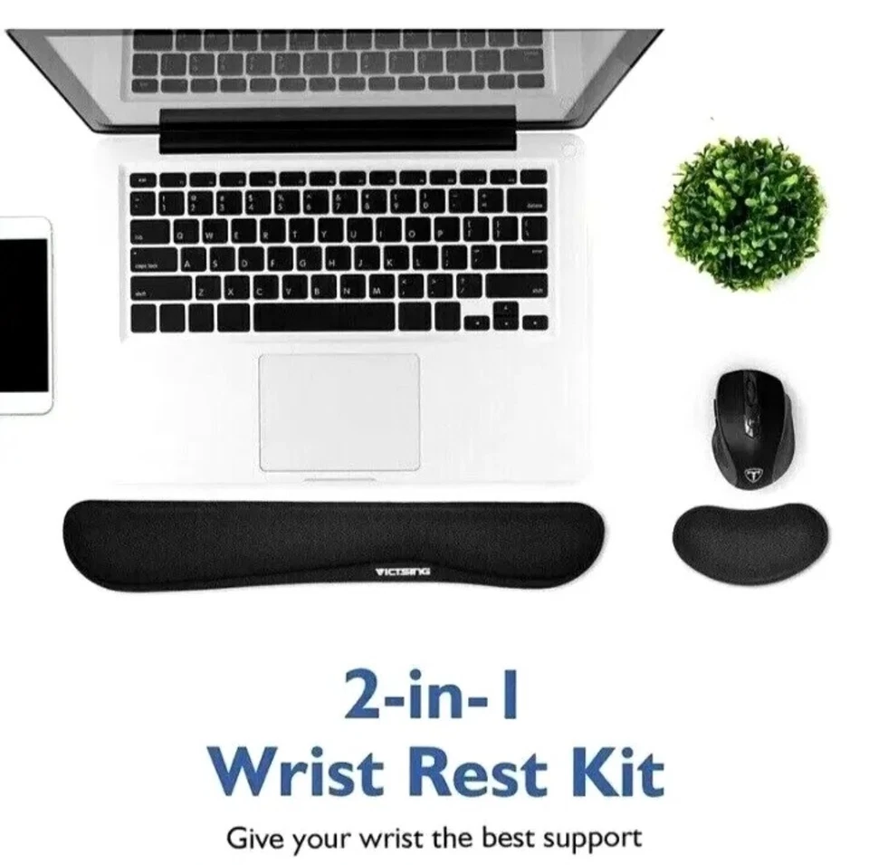 VicTsing Memory Foam Keyboard Wrist Rest Pad Mouse Pad Wrist Support Cushion - Image 3 of 4