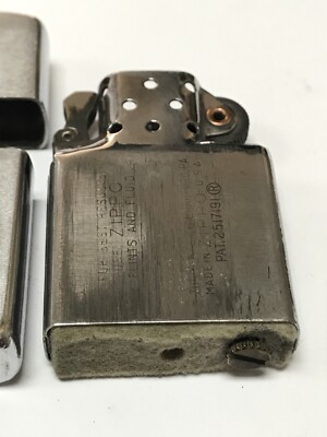 ZIPPO 1950-57 POCKET LIGHTER PAT 2517191 U.S.S. ESSEX CVS 9