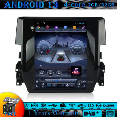 9.7''Android 13 Autoradio Carplay GPS SAT Navi DAB WIFI For Honda CIVIC 2015-2020