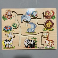 Wood Slide Puzzle Matching Game Early Educational for 1 2 3 Years Old Baby