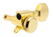 Allparts Gold LOCKING 6 Inline Mini Tuners for Strat/Tele  Guitar TK-7574-002