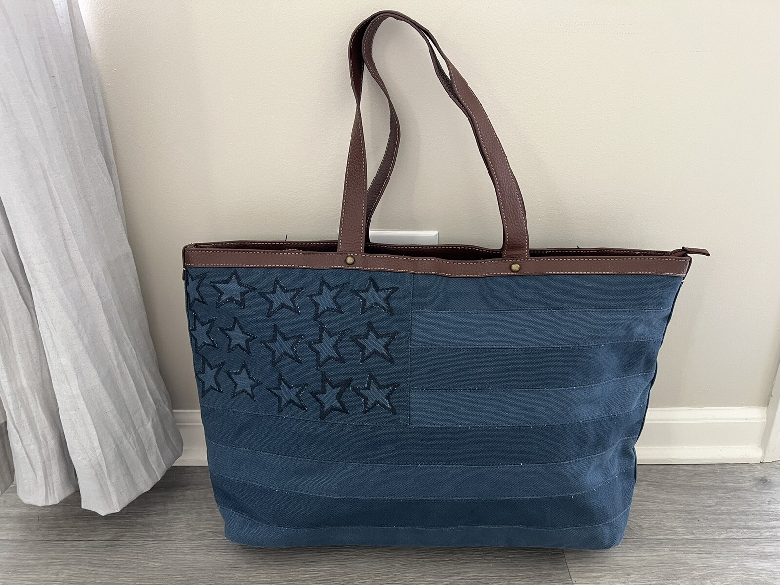 Vintage Tommy Hilfiger Flag Large Tote | eBay