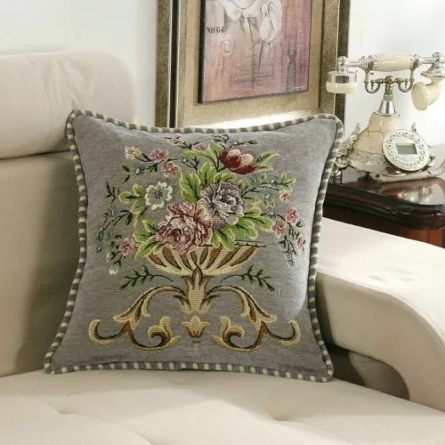 Federa copridivano ricamata retrò decorazione casa floreale vintage - Foto 16 di 17