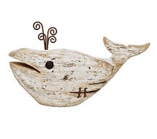 Rustic Wood Whale Decor Tabletop Nautical Decor, Wooden Whale Nautical Decora...